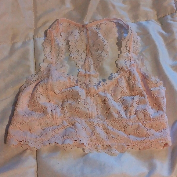 Little Girls Pink lace sports bra - Picture 1 of 5
